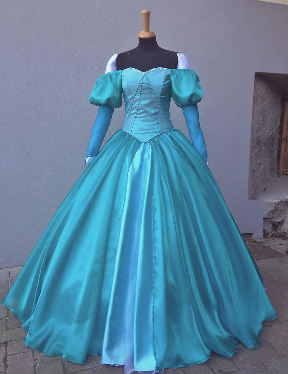 ariel princess dress adult Little Mermaid Princess Ariel Dress Cosplay Costume Adult Pink Dress