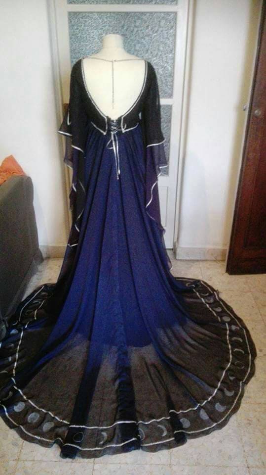 princess polly baby blue dress Wikka priestess dress lunar elf dress mother goddess dress larp grv mo –  Cosplayrr