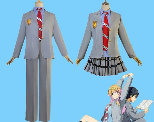 Your Lie in April Cosplay Wig Men and Women School Uniform Halloween Costumes Props Miyazono Kaori Costumes Arima Kousei Cos Costumes