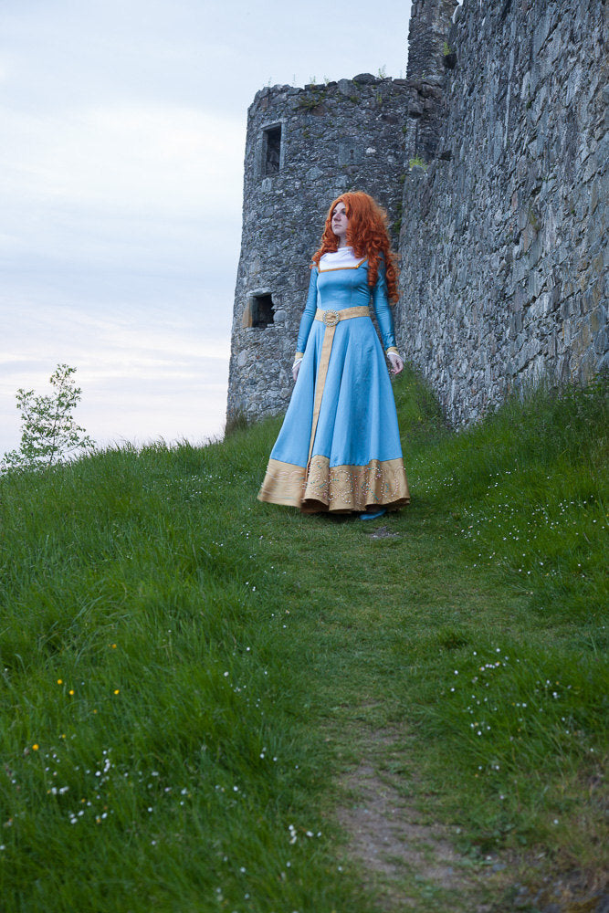 blue princess dress Merida Brave costume – Cosplayrr