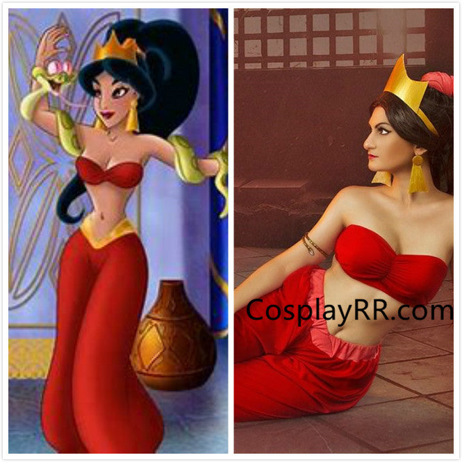 jasmine red dress World Princess Week Day 6 (my 5th) : Red Jasmine Where it's flat and immense and the HEAT is INTENSE! It's BARBARIC but HEY, it's home! Agrabah sounds a lot