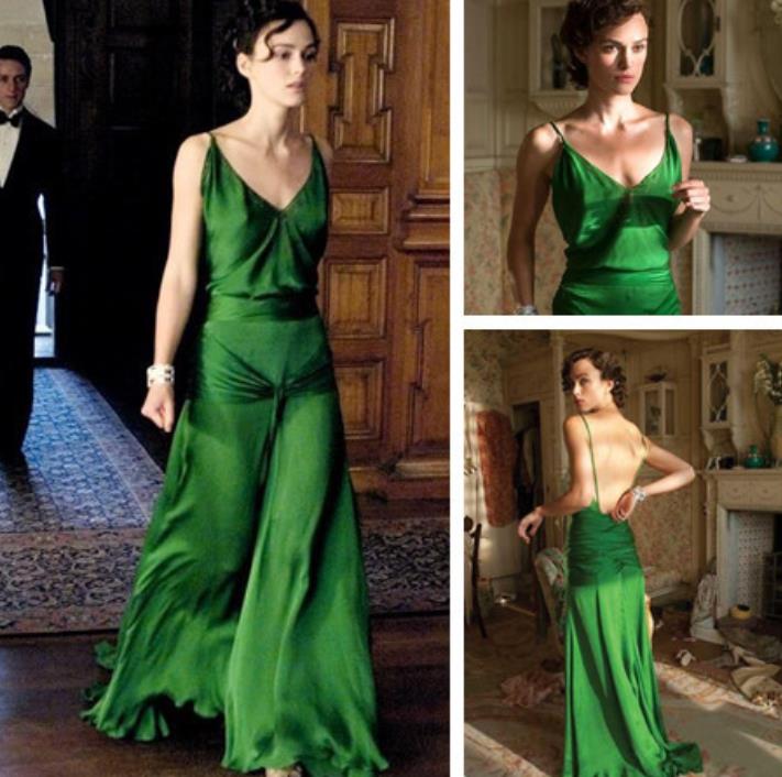 Keira Knightley Green Dress as Cecelia Tallis Evening Dress from Atone Cosplayrr Keira Knightley Green Dress as Cecelia Tallis Evening Dress from Atone Cosplayrr