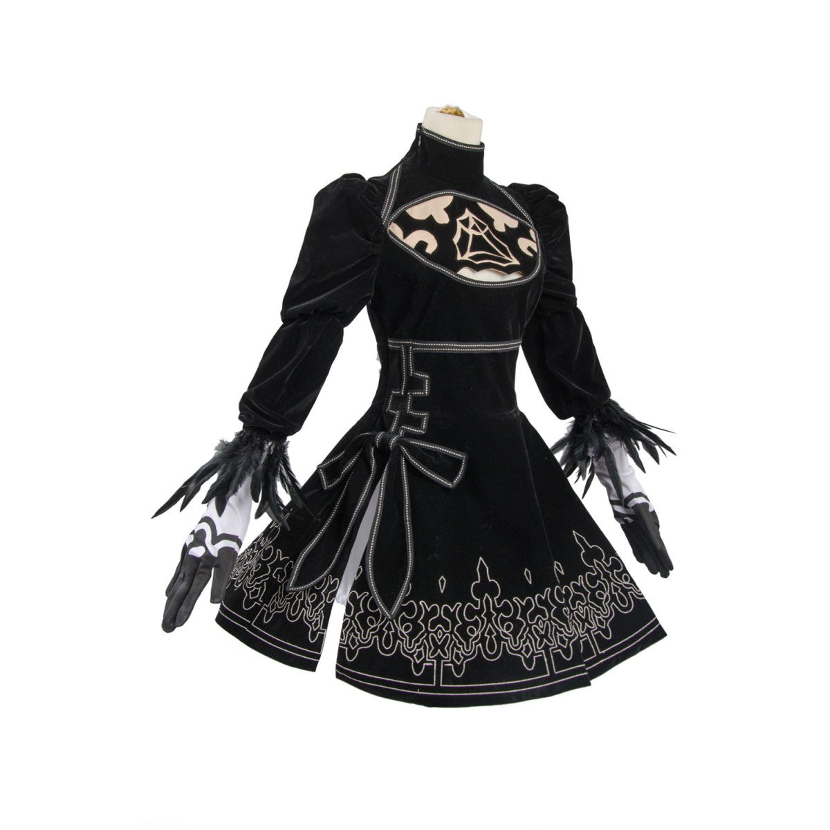 2b evening dress NieR: Automata 2B YoRHa No. 2 Type B Evening Dress Girls Party Halloween Skirt Suit Women Christmas