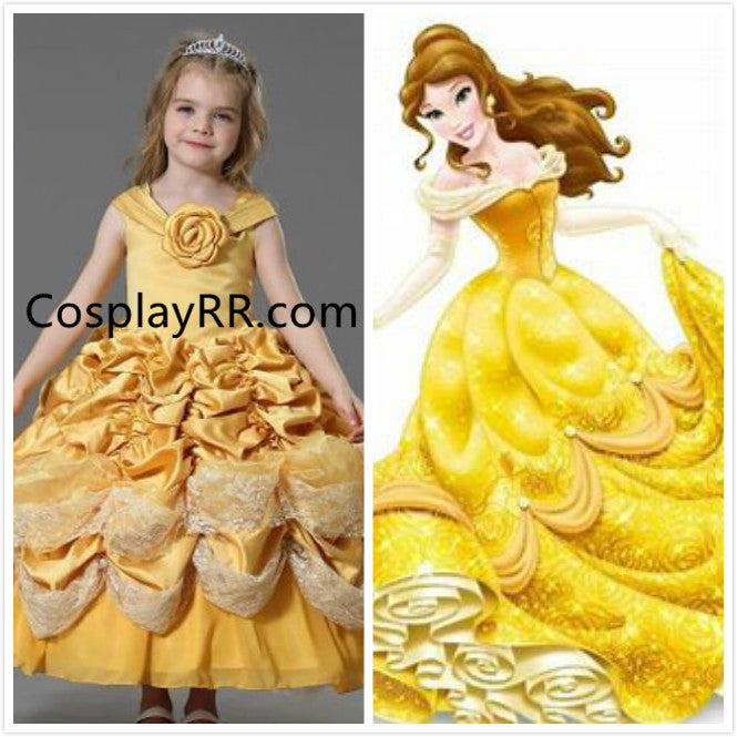 Princess Belle dress for girls kids – Cosplayrr
