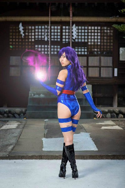 Psylocke Costume Metallic Mystique Spandex