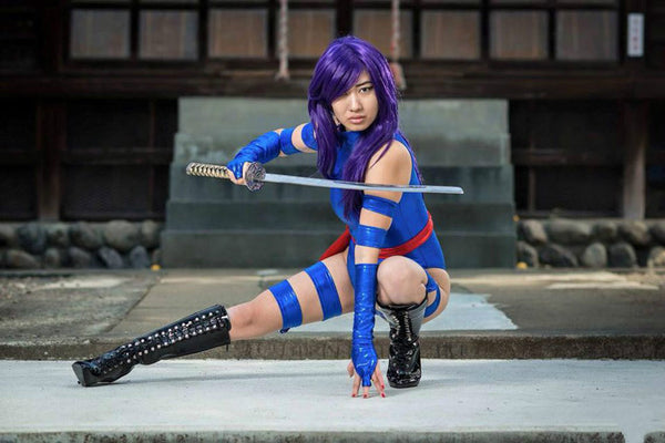 Psylocke Costume Metallic Mystique Spandex
