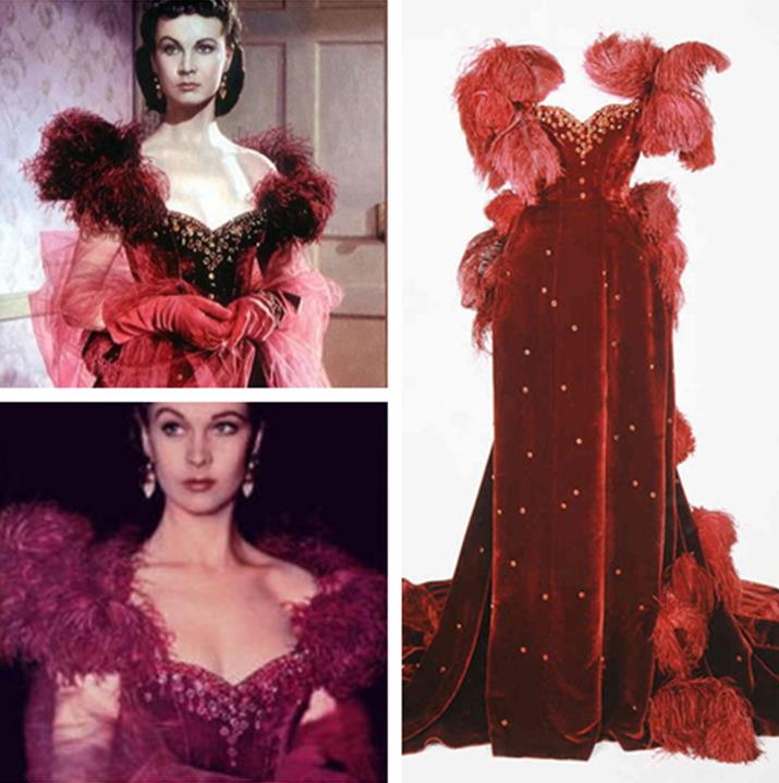 red dress costume Vivien Leigh as Scarlett O'Hara Costume Red Dress Party Gown in Gone w – Cosplayrr