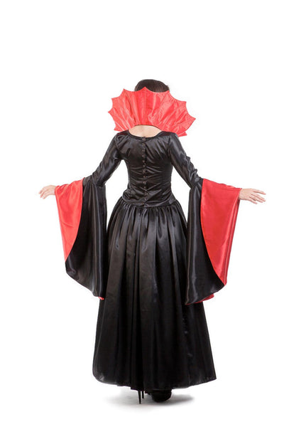 Vampiress Size 14 A fatally charming red and black satin vampire dress Vampire Costume Women's