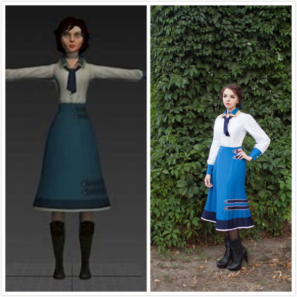 Outfit from Bioshock video game trilogy Halloween costume Elizabeth classic Bioshock cosplay costume