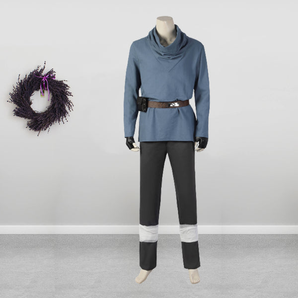 Bule Tops Men's Outfit 2022 Obi-Wan Kenobi Costume Cosplay Suit