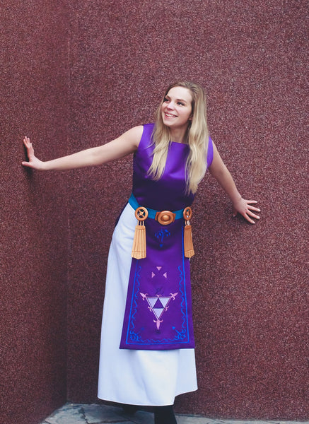 Halloween costumePrincess Hilda Cosplay tunic apron costume from the Legend of Zelda
