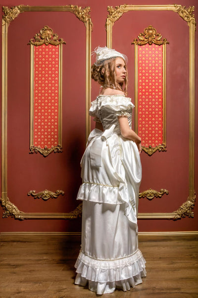 Womens' Historical Costume Anna Karenina A satin and lace Victorian dress with bustle Made to Order
