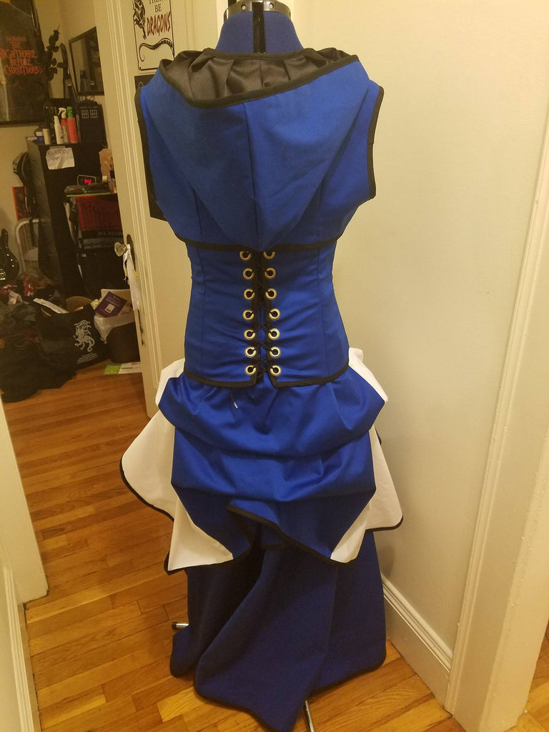 Tardis Steampunk Dress Blue Tardis Dress Corset Cosplay Costume – Cosplayrr