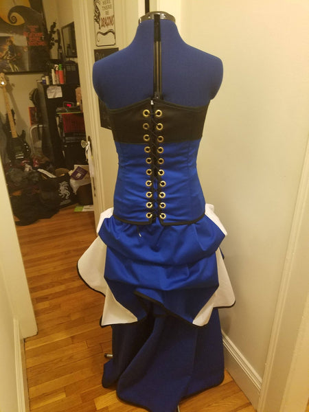 Tardis Steampunk Dress Blue Tardis Dress Corset Cosplay Costume