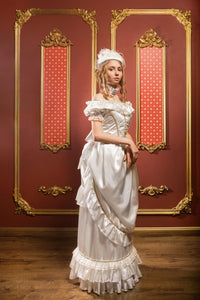 Womens' Historical Costume Anna Karenina A satin and lace Victorian dress with bustle Made to Order