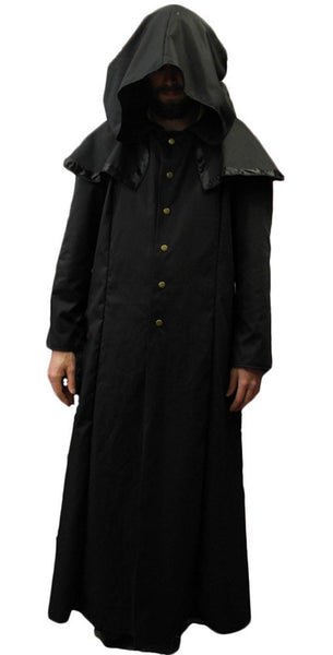 Coat Cosplay LARP Steampunk Black Cotton Drill Ghost Nameless Ghoul Robe