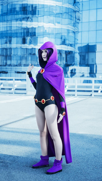 Teen titans go party Halloween cartoon network clothing comics Young justice Raven from Teen Titans Go cosplay costume
