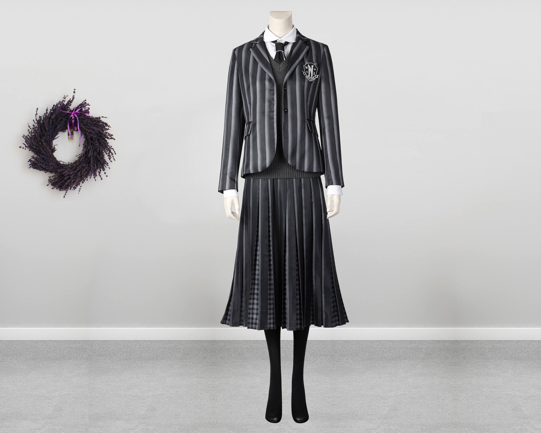 Costume Cosplay Nevermore School Uniform Suit Women's Outfit  The Addams Family Wednesday Addams