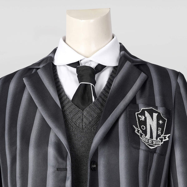 Costume Cosplay Nevermore School Uniform Suit Women's Outfit  The Addams Family Wednesday Addams