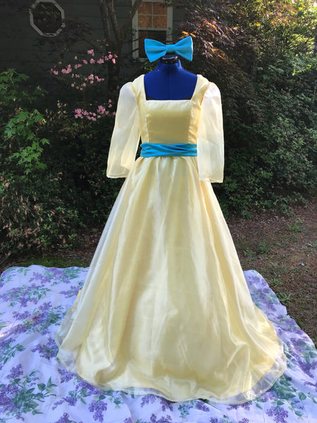 Once Upon a December Dress  Adult Anastasia Inspired Yellow Ball Gown