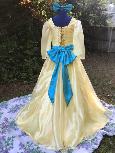 Once Upon a December Dress  Adult Anastasia Inspired Yellow Ball Gown