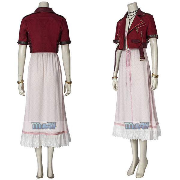Cosplay Costume Dress from Final Fantasy 7 FF7 Outfit Aerith Gainsborough