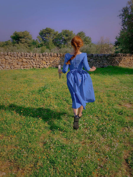 Delightful Pure Cotton Elegant Dress Pride And Prejudice Inspired With Embroidery Jane Austen dress COTTAGECORE DRESS Aesthetic Dress
