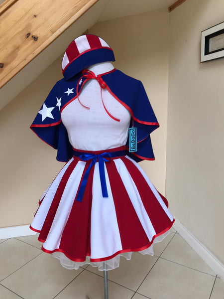 American flag costume,Cosplay cape USO cape