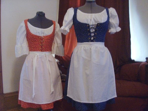 Knee length or mid calf Apron only