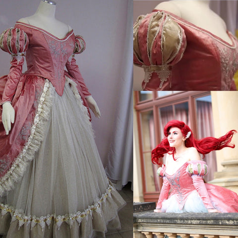 Ariel Pink Dress Little Mermaid Pink Ariel Cosplay Costume