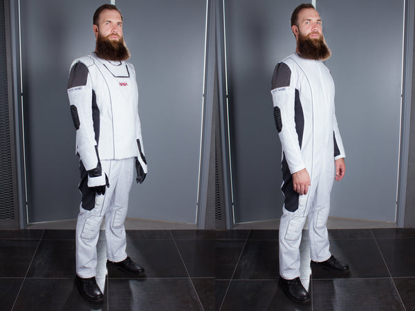 Men uniform overalls Space X inspired Halloween costume Astronaut inspired cosplay costume