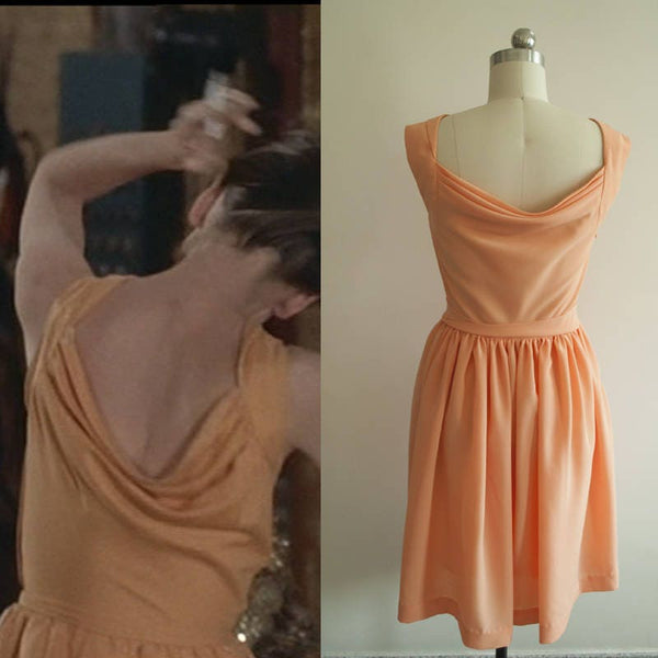 1960's vintage dress Custom made dress summer Dress Hollywood Paris as it sizzles Movie dress Audrey Hepburn Dress 60s Orange Dress