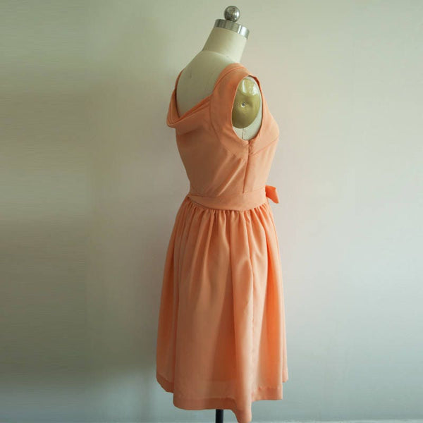 1960's vintage dress Custom made dress summer Dress Hollywood Paris as it sizzles Movie dress Audrey Hepburn Dress 60s Orange Dress