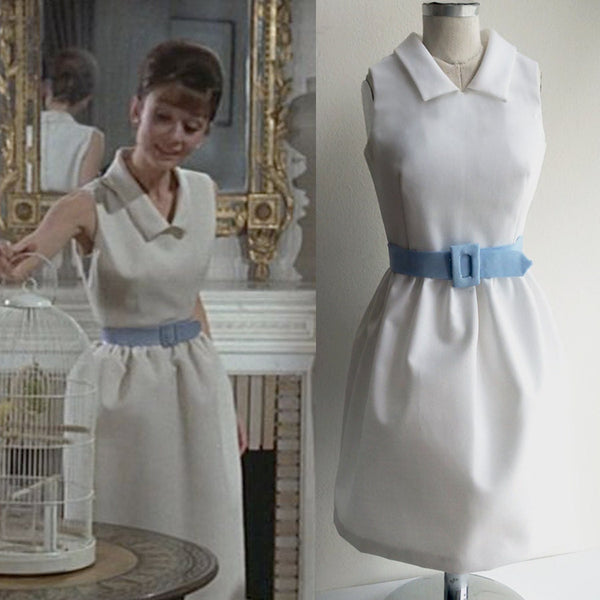 1960s dress White Vintage Dress Custom made dress iconic style dress Audrey Hepburn dress Paris when it sizzles Movie style Dress