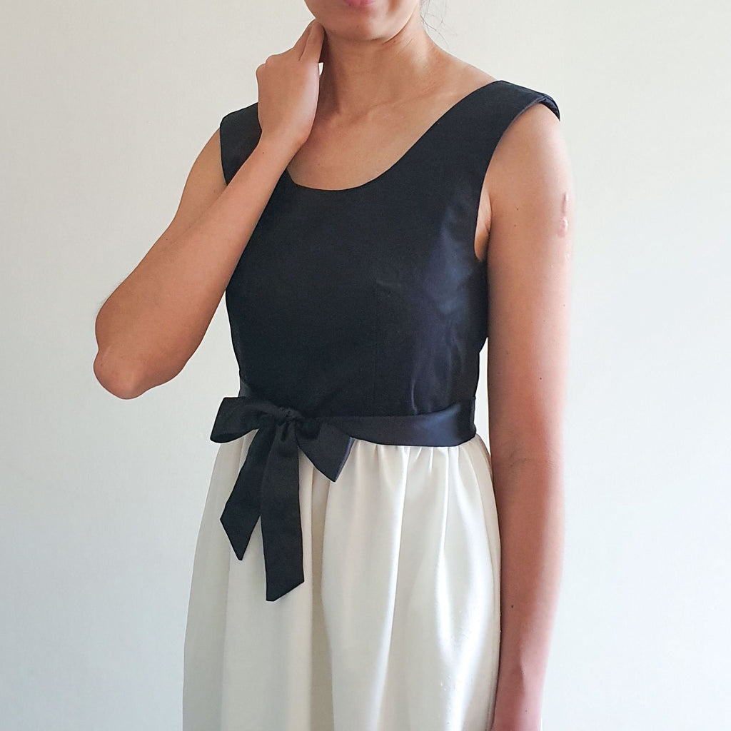 1950s Black and White Dress wedding guest dress Custom made Audrey Hep Cosplayrr 1950s Black and White Dress wedding guest dress Custom made Audrey Hep Cosplayrr