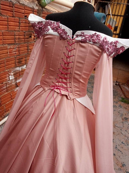 Sleeping Beauty customade petticoat Aurora Dress adult cosplay costume Princess