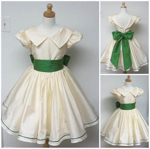 Girls Victorian Dress Weddings Ballet Nutcracker Many COLORS Available AvaLori Princess Flower Girl Dress Puff Sleeves Sash