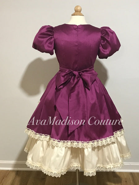 Girls Victorian Dress Ballet Recitals Birthday Party Many COLORS Available AvaLynnette Princess Dress Puff Sleeves Ribbonwork