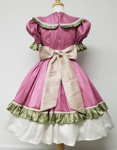 Puff Sleeves Girls Victorian Dress Weddings Birthday Party Ballet AvaMarie Princess Flower Girl Dress Ruffles Collar