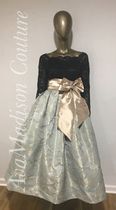 Separate Sash Pockets Womens Handmade Top NOT Included AvaMisty Box Pleated MIDI Skirt