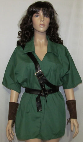 No Belts Tunic Cosplay Costume Adult Men's Women's XS S M L XL Basic Link Legend of Zelda Green Tunic and Hat ONLY
