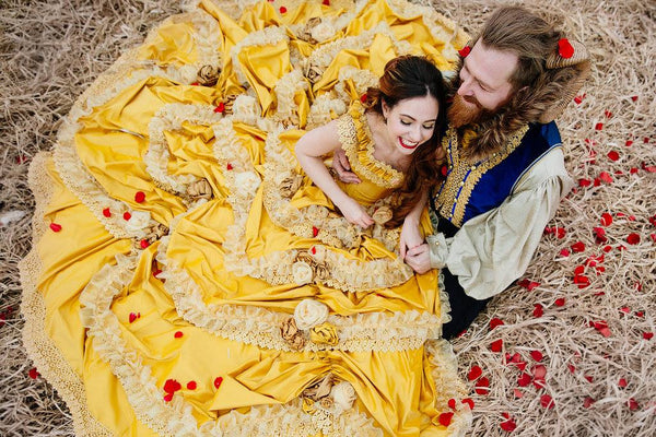 Belle Dress Corset Faitytale Gown Wedding Belle Gown Custom Petite to Plus Beauty and the Beast Wedding Dress Couture