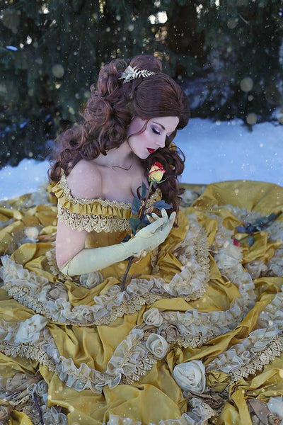 Belle Dress Corset Faitytale Gown Wedding Belle Gown Custom Petite to Plus Beauty and the Beast Wedding Dress Couture