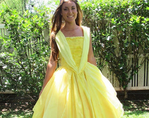 Size 12 2017 Belle Princess Costume Cosplay Gown Dress for Teens Adults R