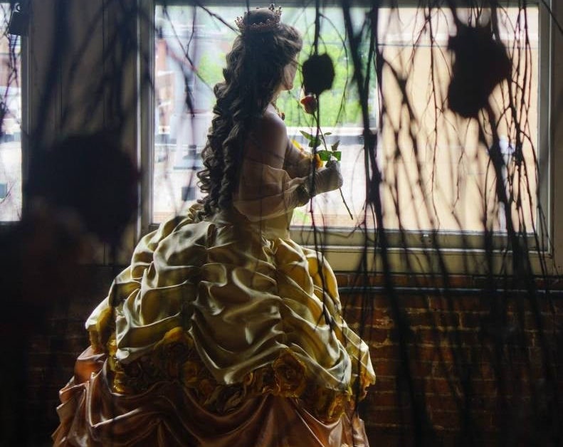 Adult Belle cosplay costume Belle Belle's Gold Dress Costume – Cosplayrr