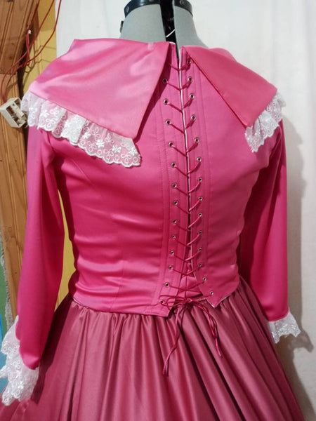 Beauty and the Beast Belle pink Dress Costume cosplay