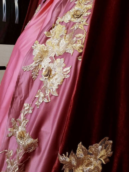 Beauty and the Beast Belle pink Dress Costume cosplay