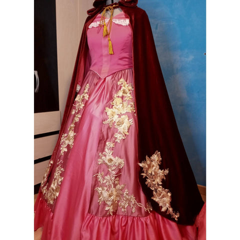 Beauty and the Beast Belle pink Dress Costume cosplay