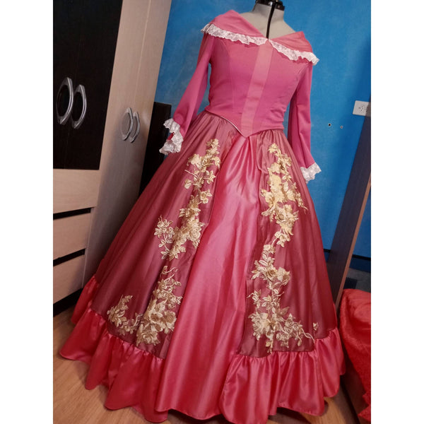 Beauty and the Beast Belle pink Dress Costume cosplay