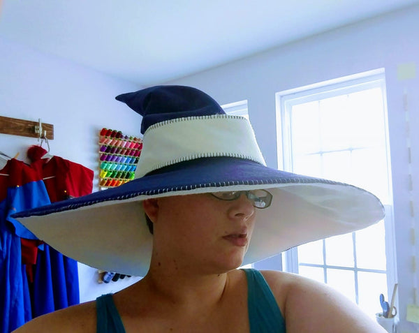 Bi Color Wool Blend Wizarding Hat